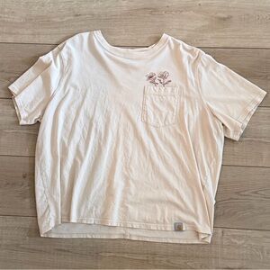 Carhartt Women's Cream Floral Pocket Tee